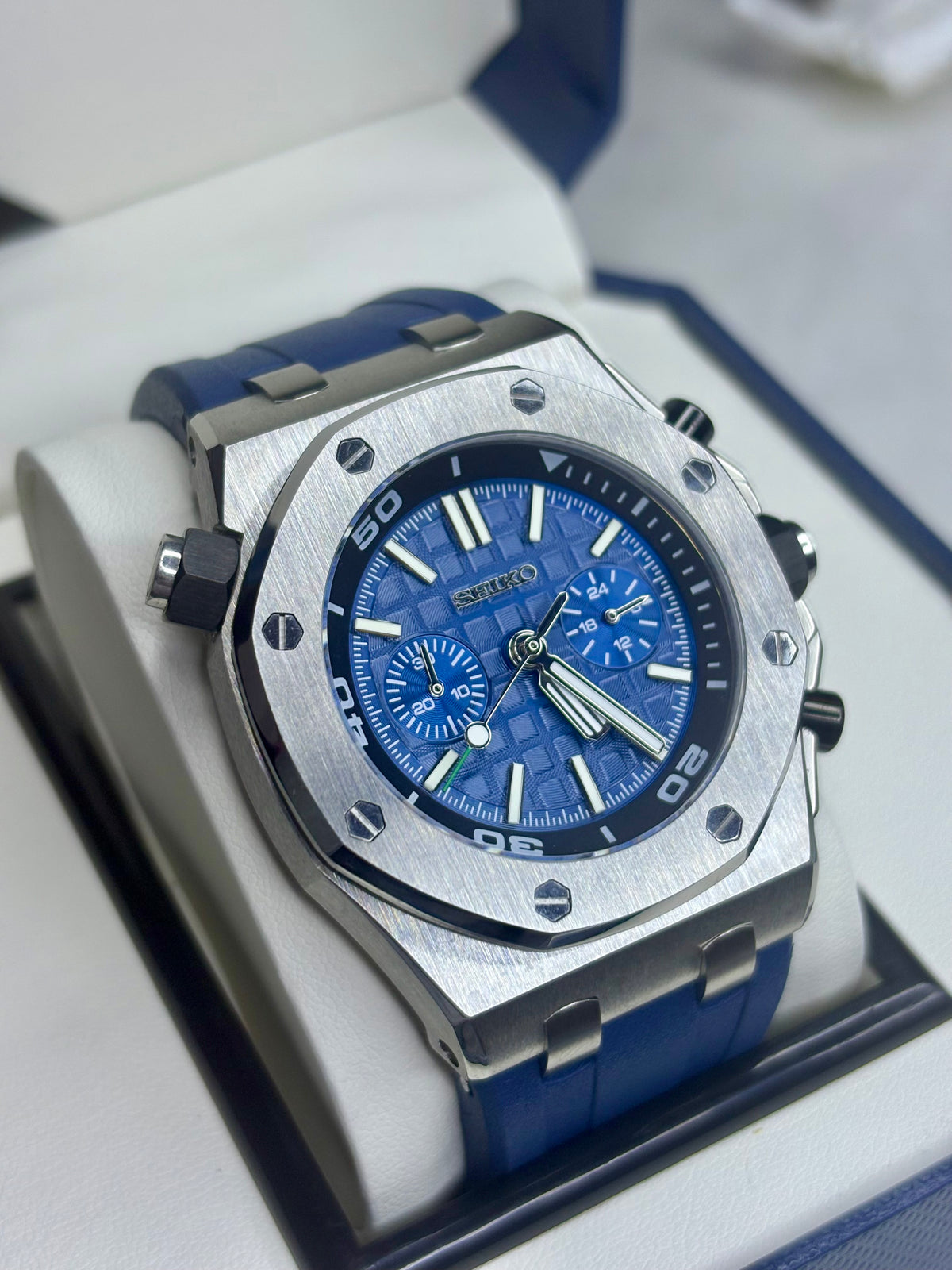 Chronographe Royal Oak bleu