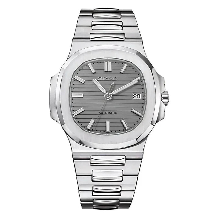 Nautilus Silver & Grey Date