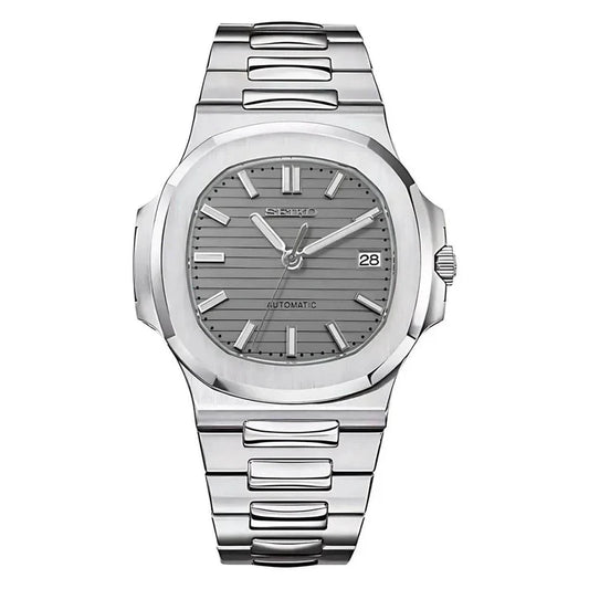 Nautilus Silver & Grey Date