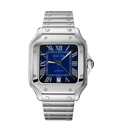 Santos Silver & Blue Roman - No Date