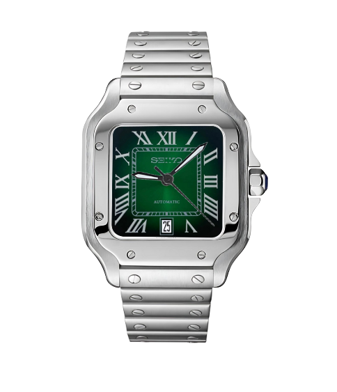 Santos Silver & Dark Green Roman