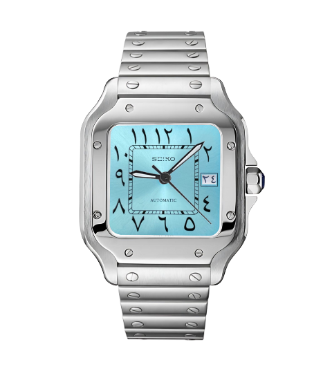 Santos Silver & Sky Blue Arabic