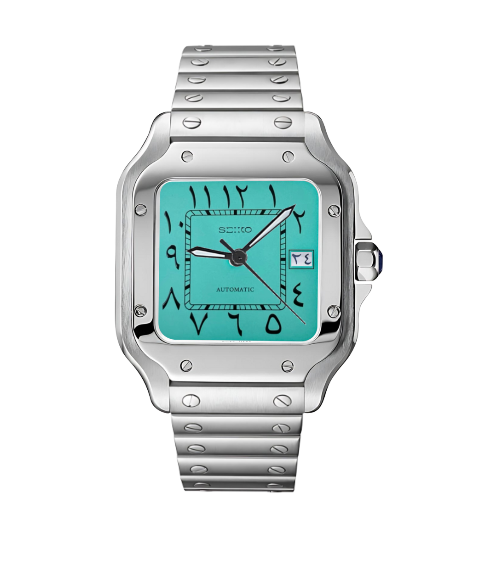 Santos Silver & Tiffany Blue Arabic