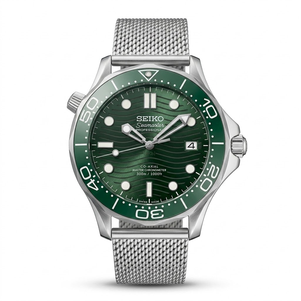 Seiko Mod Seamaster Green